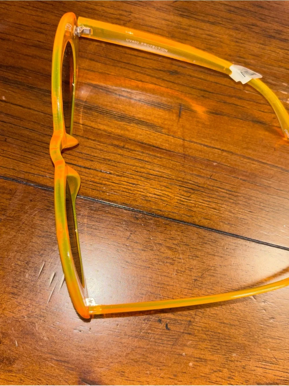 Orange Oval Retro Sunglasses - Picture 4 of 6